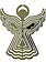 Cutout Iron Angel 9cm