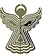 Cutout Iron Angel 13cm