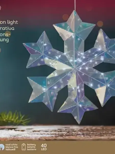 Micro LED Snowflake 10"