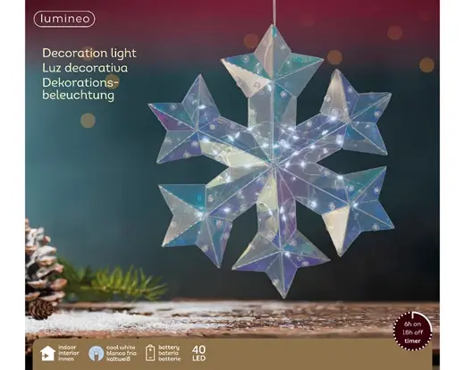 Micro LED Snowflake 10"