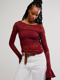 Free People Lace Layering Long Sleeve
