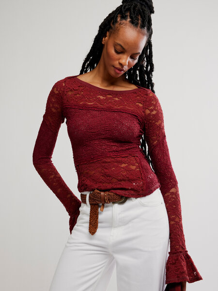 Free People Lace Layering Long Sleeve