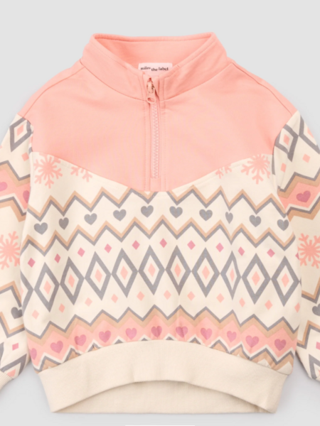 Miles The Label L/S 1/4 Zip Sweatshirt Knit