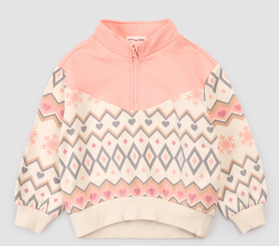 Miles The Label L/S 1/4 Zip Sweatshirt Knit