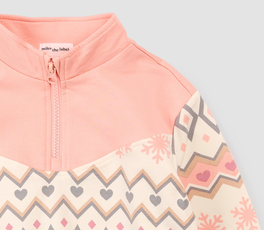 Miles The Label L/S 1/4 Zip Sweatshirt Knit