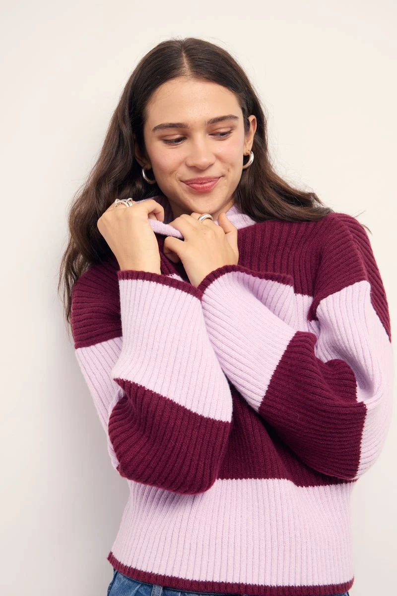MinkPink Freja Stripe Chunky Knit