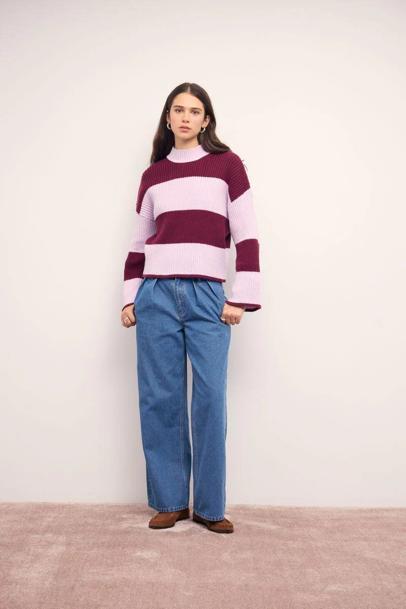 MinkPink Freja Stripe Chunky Knit