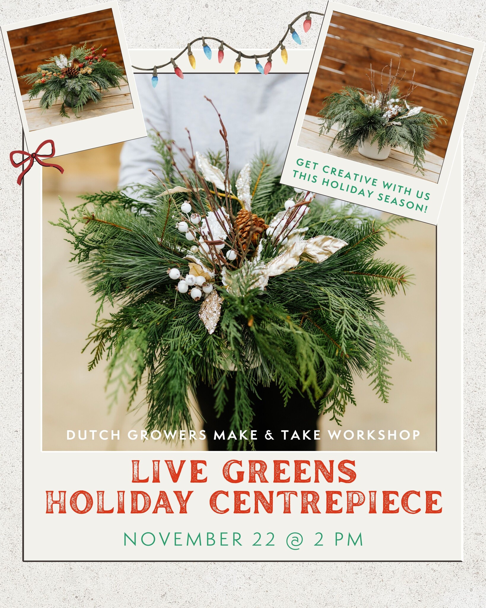 Live Green Holiday Centrepiece Make & Take Workshop | Nov 22nd @ 2pm '25