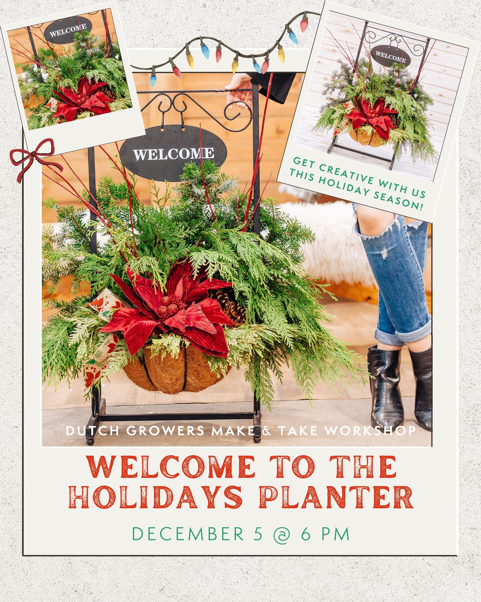 Welcome to the Holidays Planter Make & Take Workshop | Dec 5th @ 6pm '25