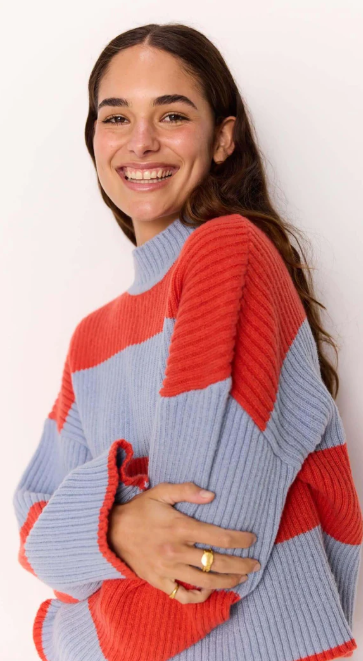 MinkPink Freja Stripe Chunky Knit