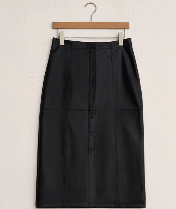 Z Supply Reine Faux Leather Midi Skirt