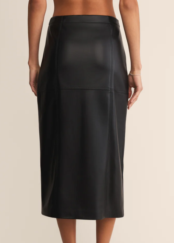 Z Supply Reine Faux Leather Midi Skirt