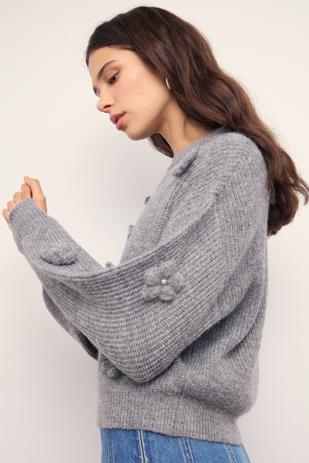 MinkPink Vera Floral Applique Knit