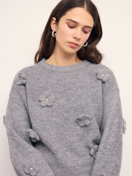 MinkPink Vera Floral Applique Knit