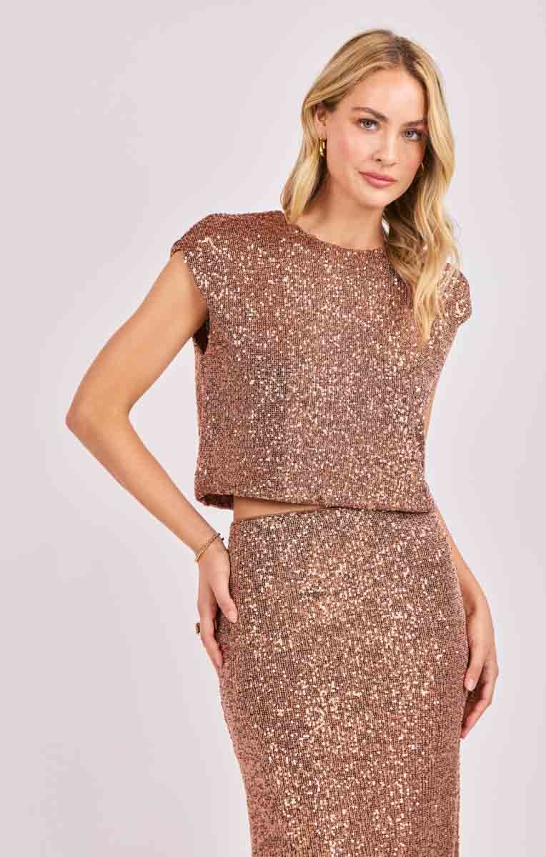 Sadie and Sage Sky High Sequin Tank