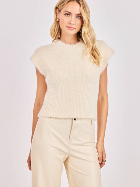 Sadie and Sage Bianca Feather Yarn Sweater Tank