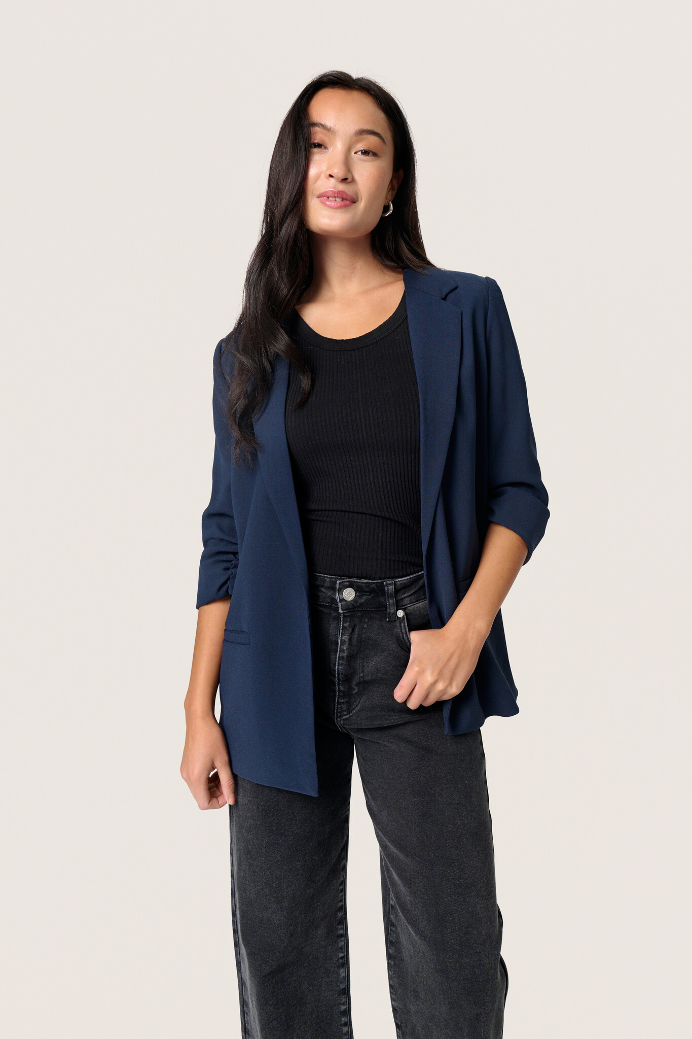 Soaked in Luxury Shirley Blazer 3/4 Sleeve