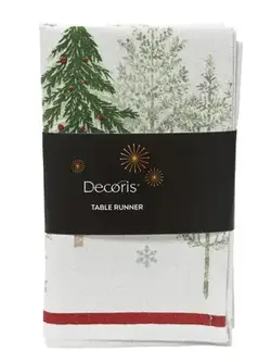 Holiday Tree Table Runner 150x30cm