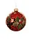 Holly Glitter Bauble Red
