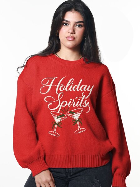 Girl Dangerous Holiday Spirits Oversized Sweater