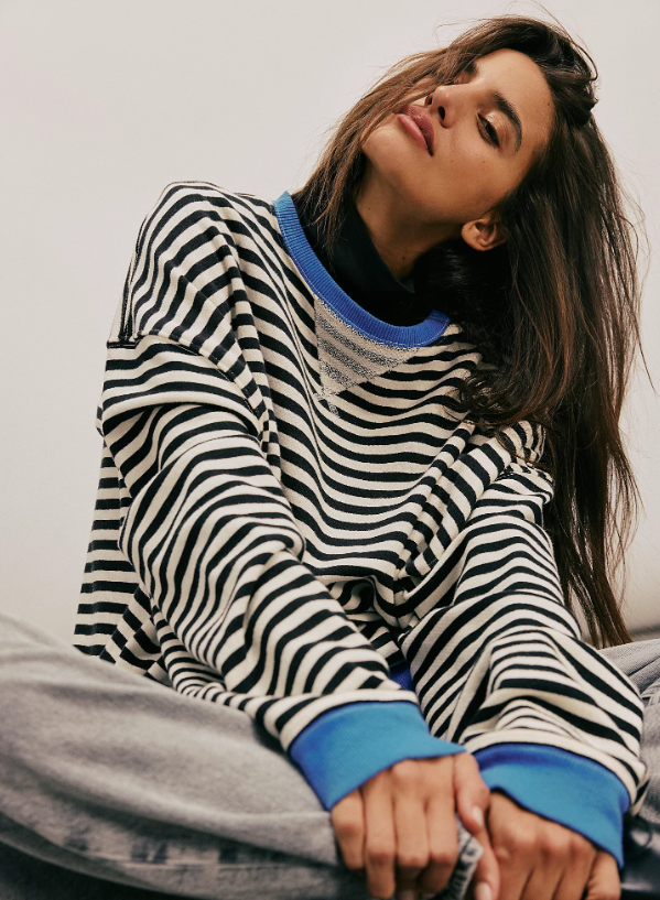 Free People Classic Striped Crew