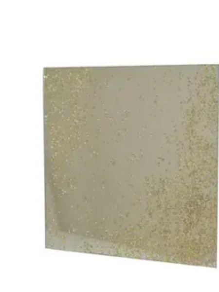 Glitter Mirror Plate Gold