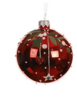 Holly Heart Bauble