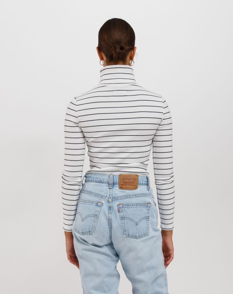 Brunette The Label Ribbed LS Turtle Neck