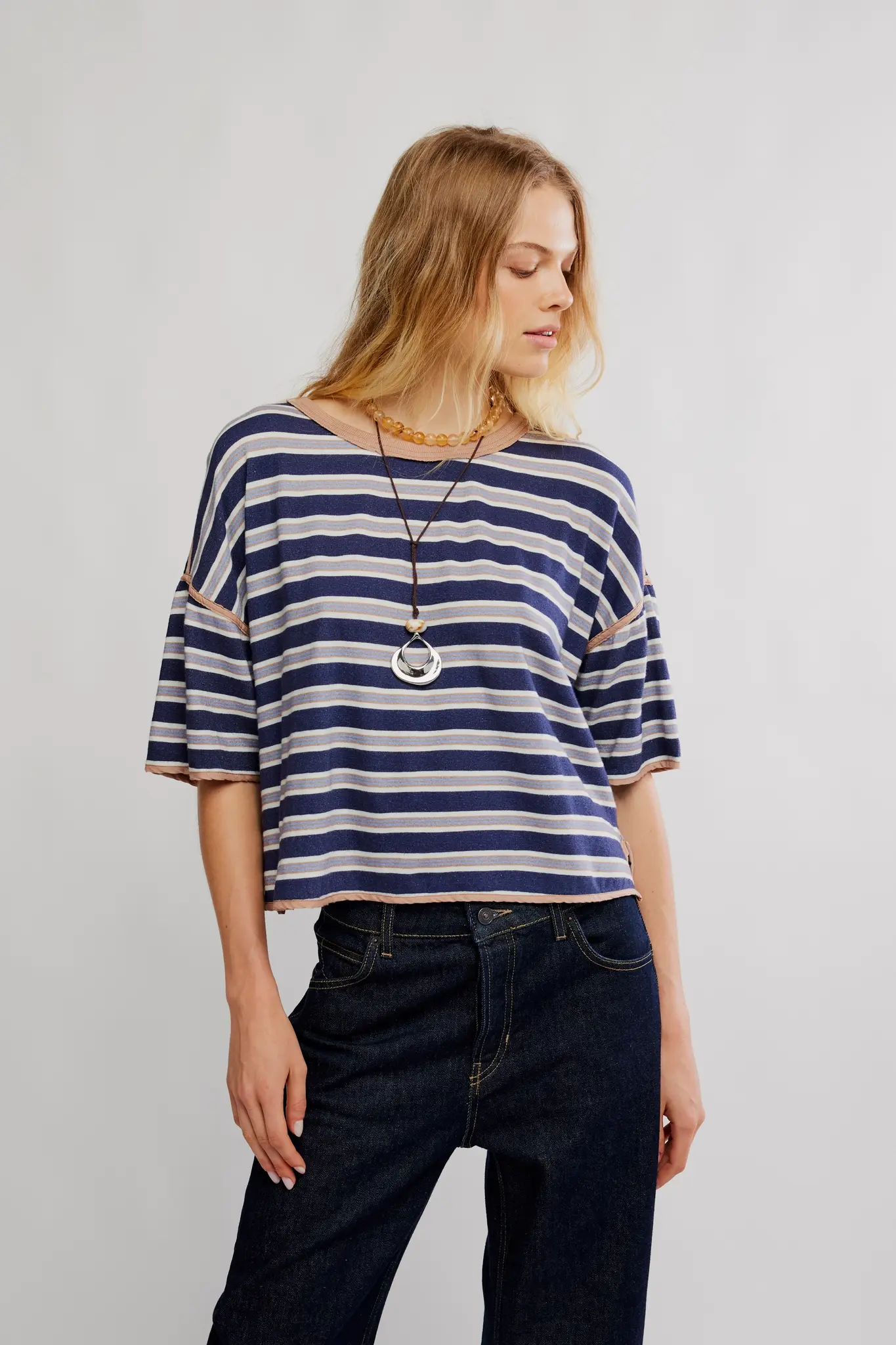 Free People Clean Rugby Tee