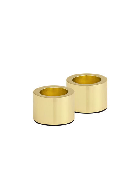 Candle Holder Taper Brass 2 Pack