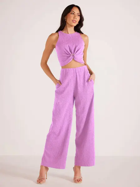 MinkPink Unity Ring Textured Pants