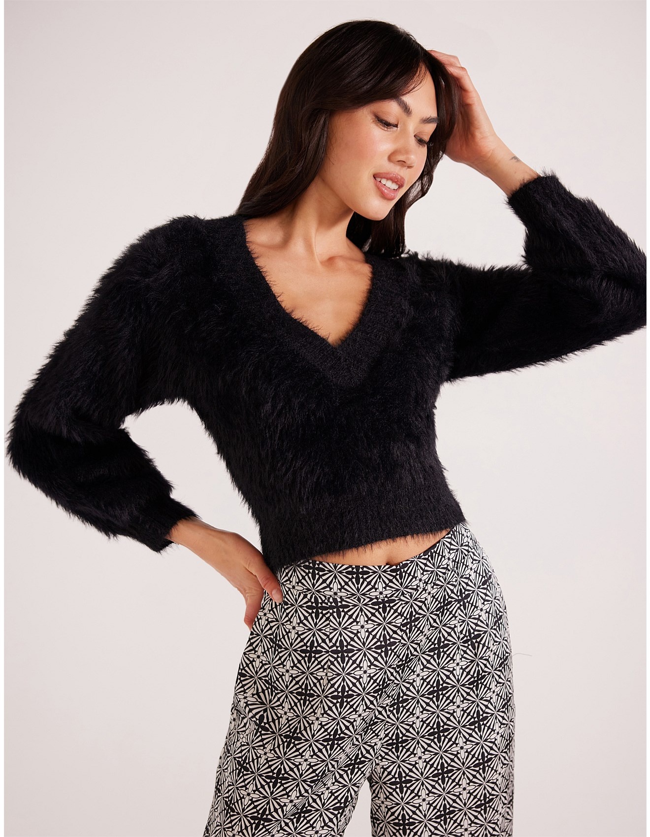 MinkPink Masie Fluffy Knit Sweater
