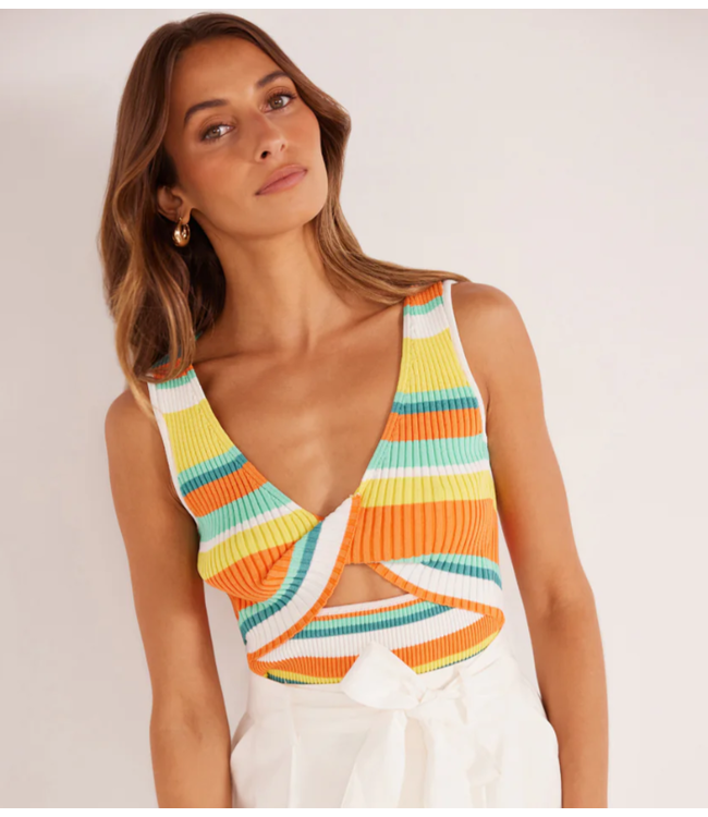 MinkPink Kosa Stripe Reversible Knit Tank