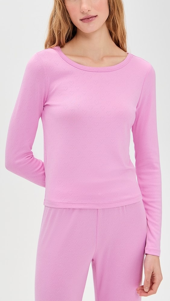 Z Supply Maison Pointelle LS Top