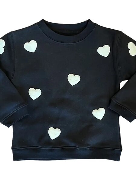 Brunette The Label All Over Heart Core Crew