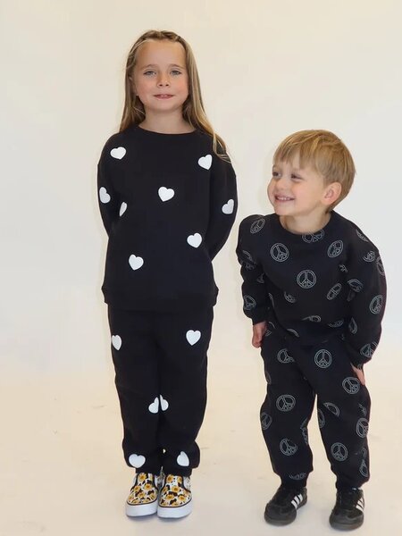 Brunette The Label All Over Peace Sign Jogger