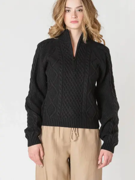 Dex Half Zip Cable Sweater