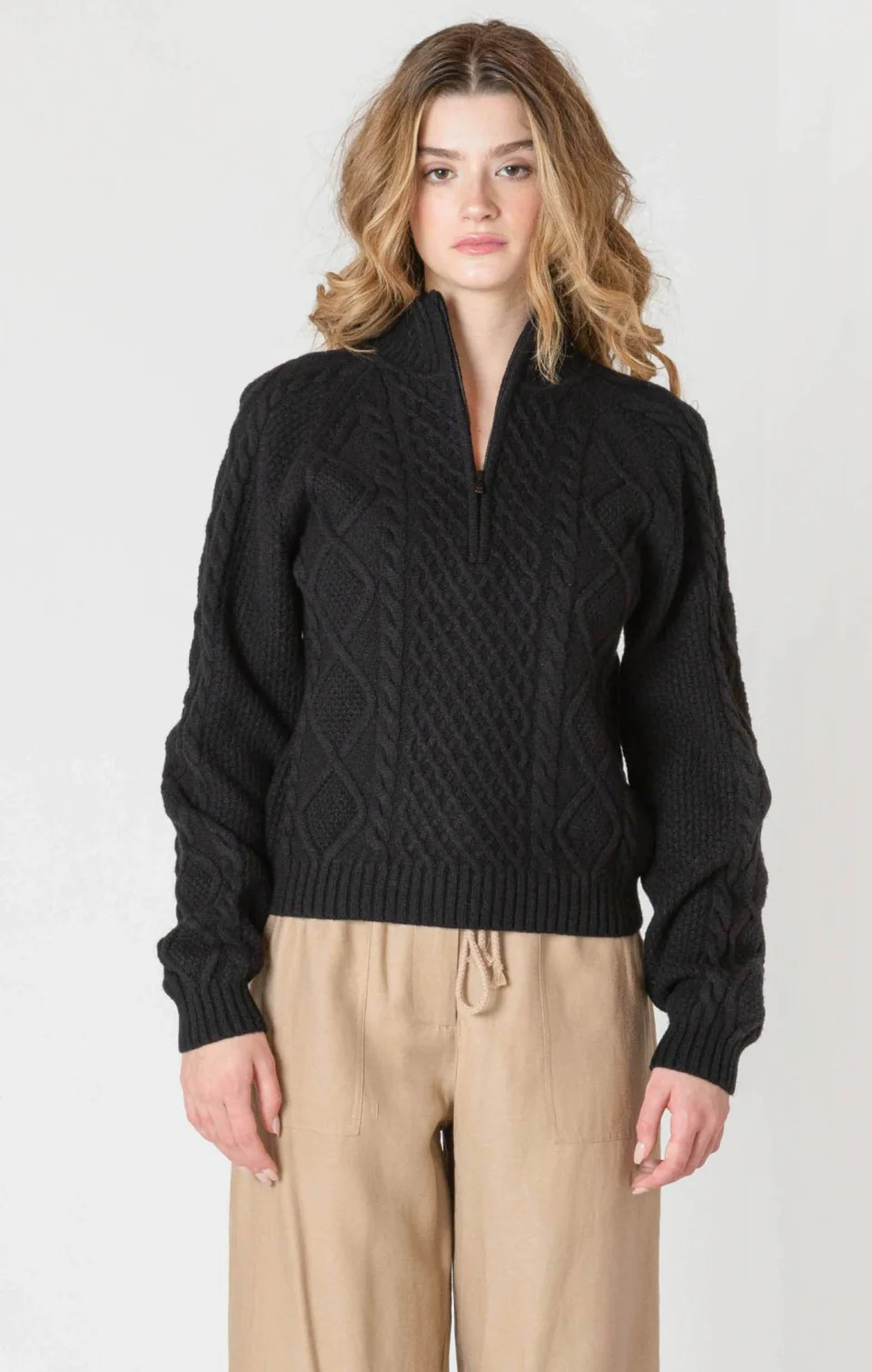 Dex Half Zip Cable Sweater