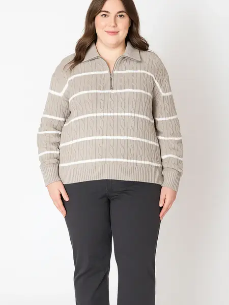 Dex Half Zip Cable Sweater
