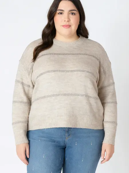 Dex Sequin Stripe Sweater