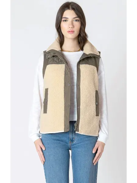 Dex Mixed Fabric Vest