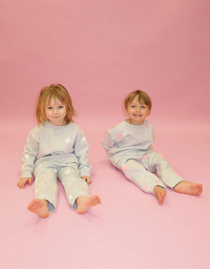 Brunette The Label All Over Heart Core Crew