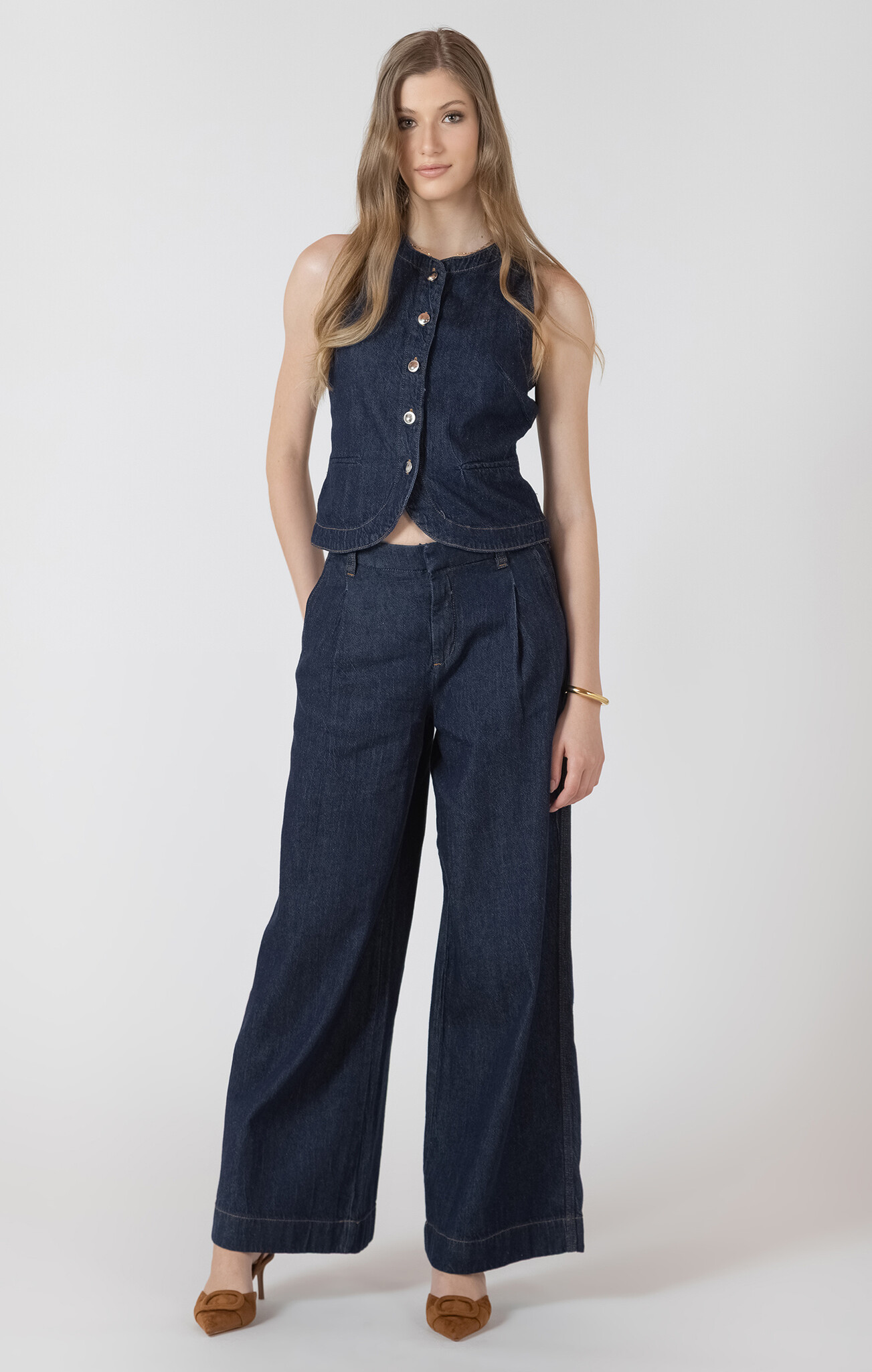 Black Tape Light Weight Denim Vest