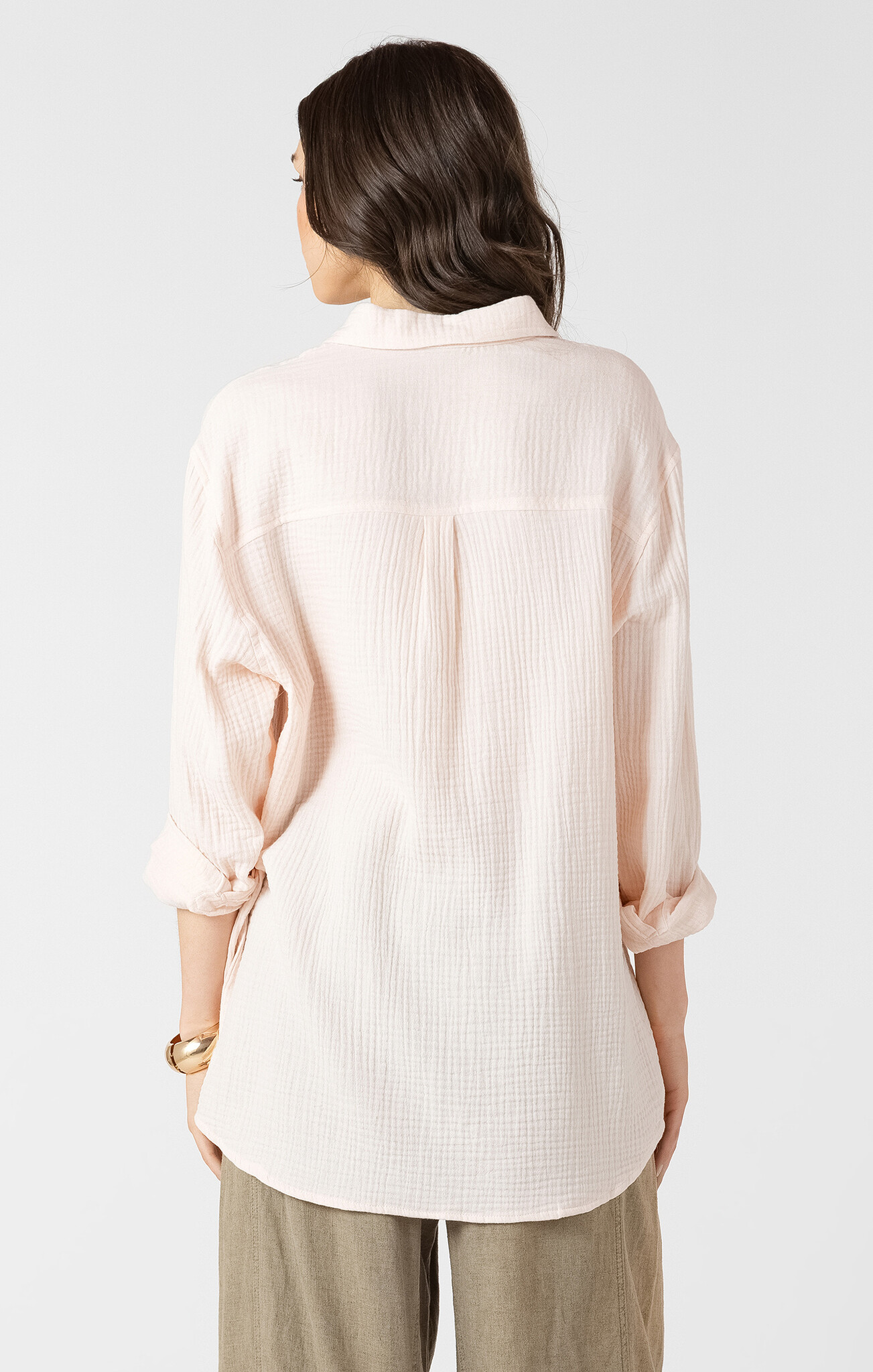 Dex Textured Button Front Blouse