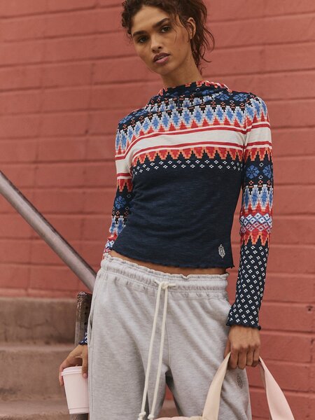 Free People Printed Breathe Easy Long