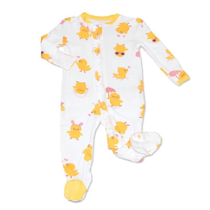 Silkberry Baby Bamboo Ruffle Footie