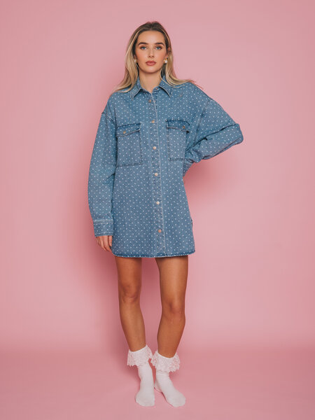 Brunette The Label Shania Denim Heart Jacket