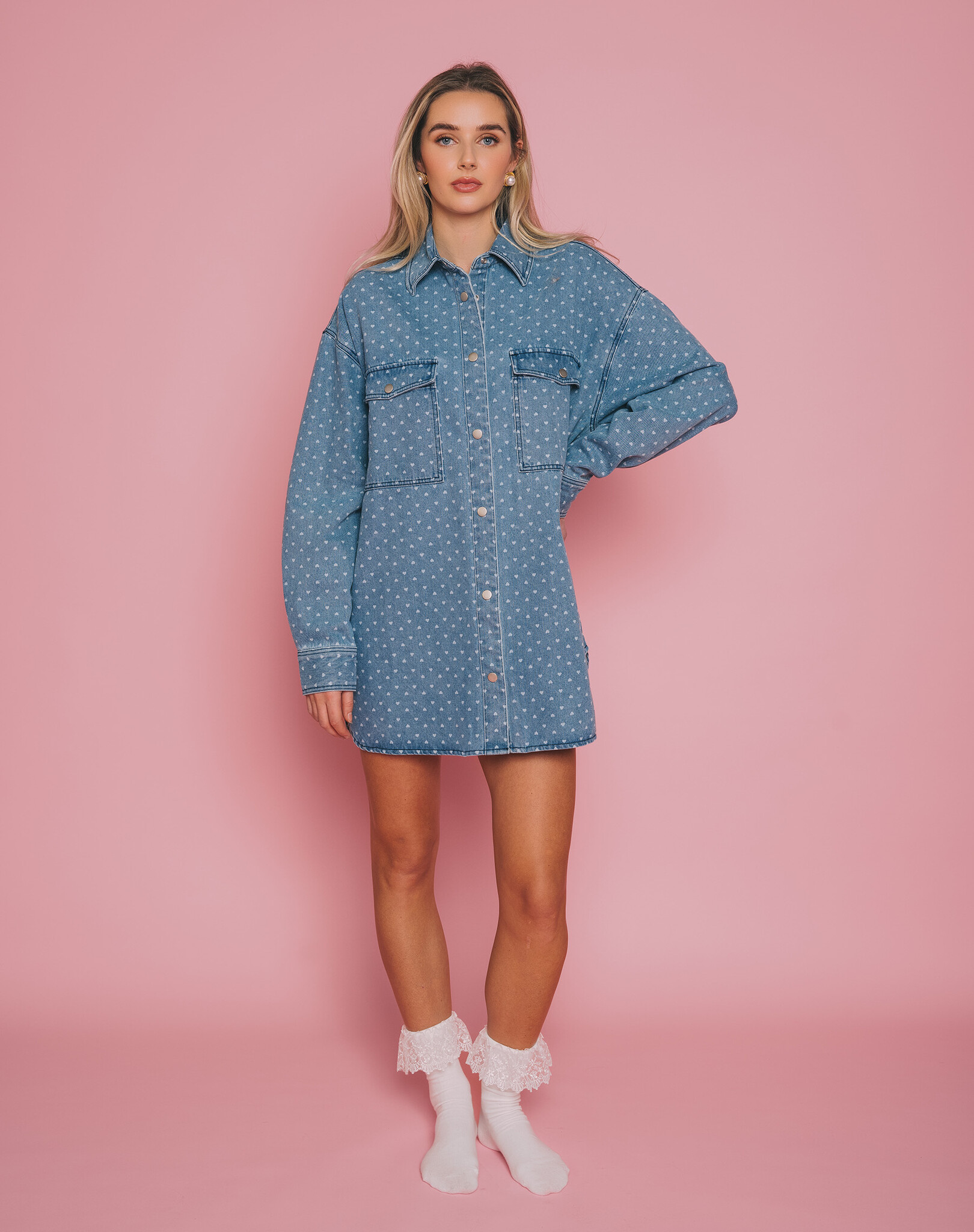 Brunette The Label Shania Denim Heart Jacket