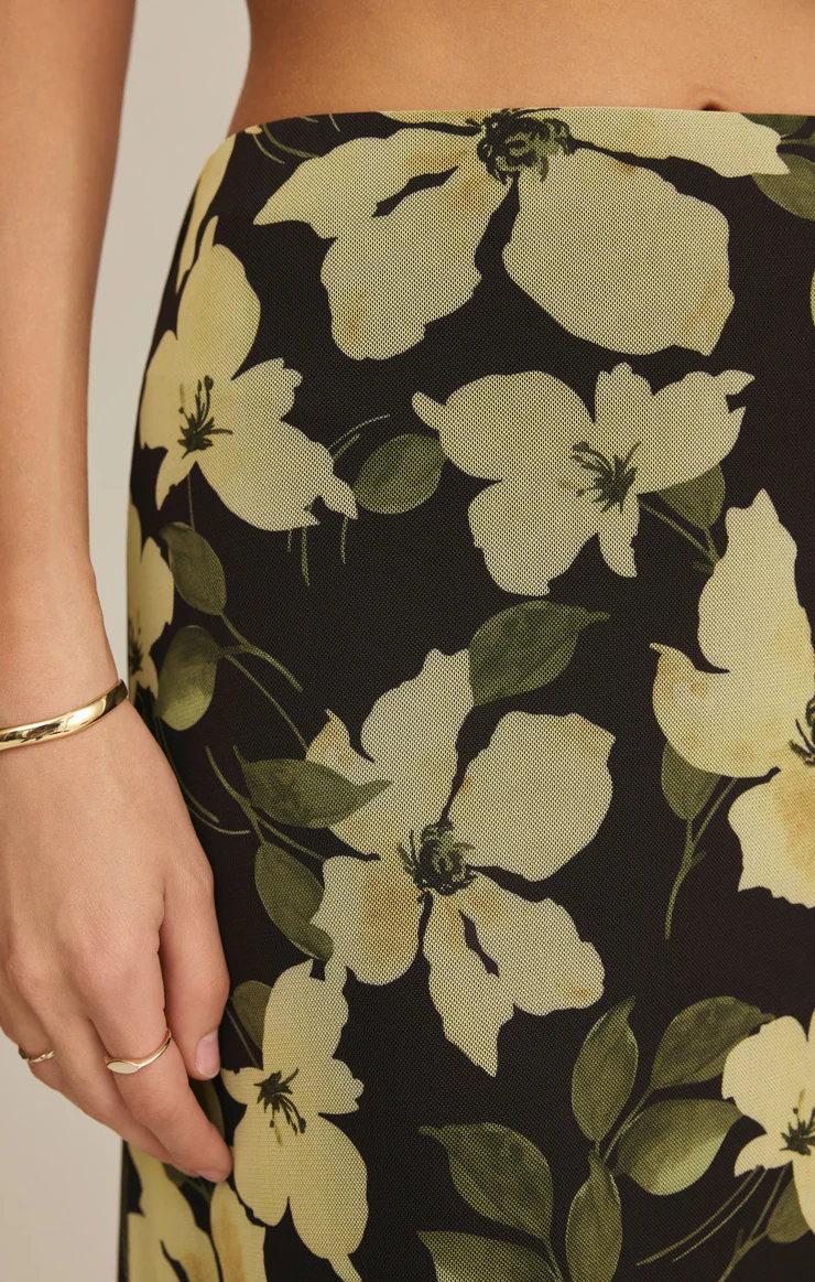 Z Supply Eda Ren Floral Mesh Maxi Skirt