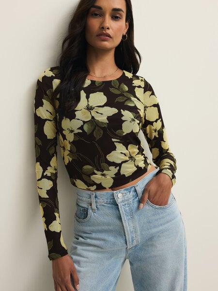 Z Supply Taysha Ren Floral Mesh Top